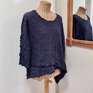 Noblu Puckered Cotton Top Dusty Purple Small